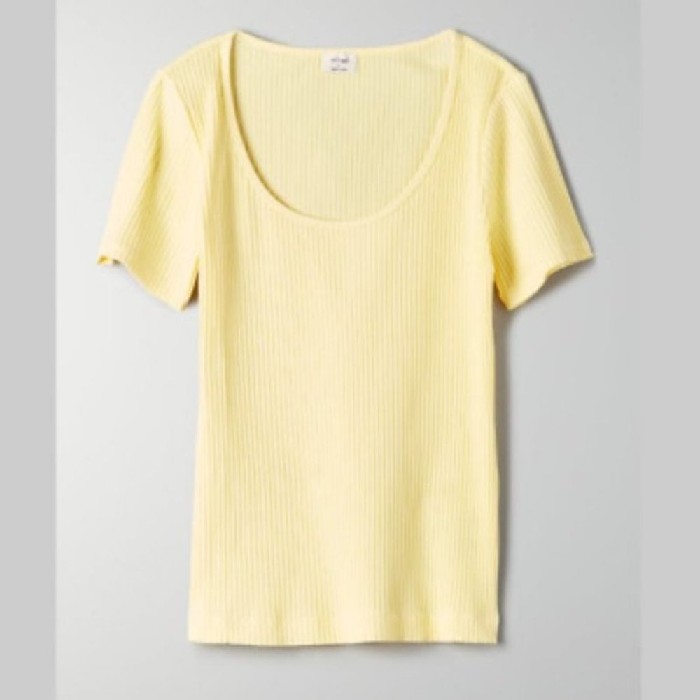 Aritzia Wilfred Maelle Ribbed, Scoop-neck T-Shirt